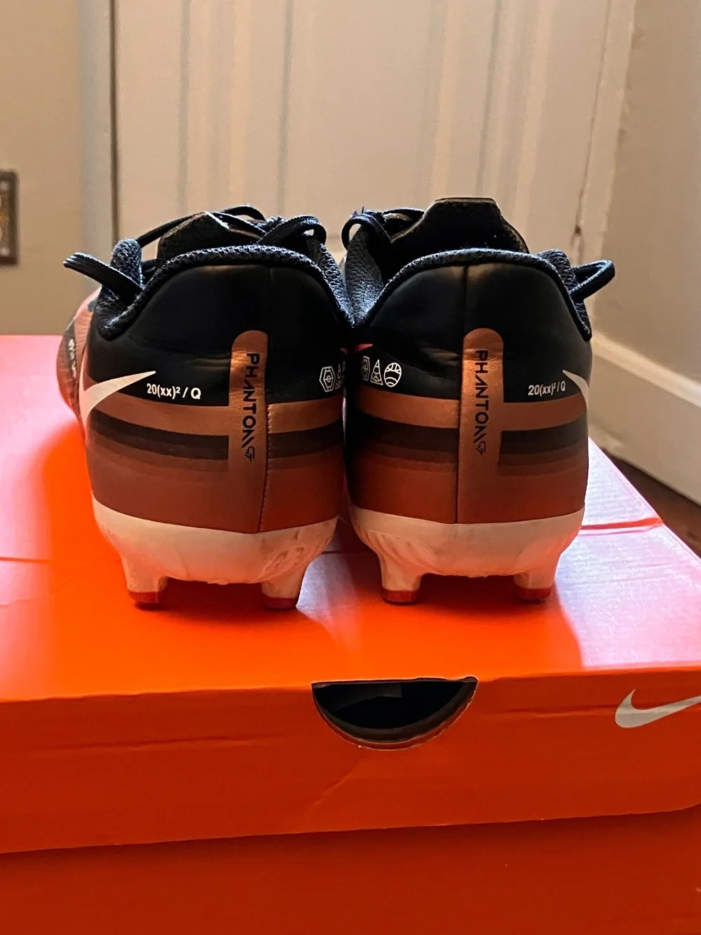 Nike Phantom GT2 Kids' Black and Copper  Soccer Cleats